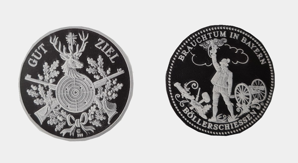 Medaille "Brauchtum in Bayern - Böllerschießen"
