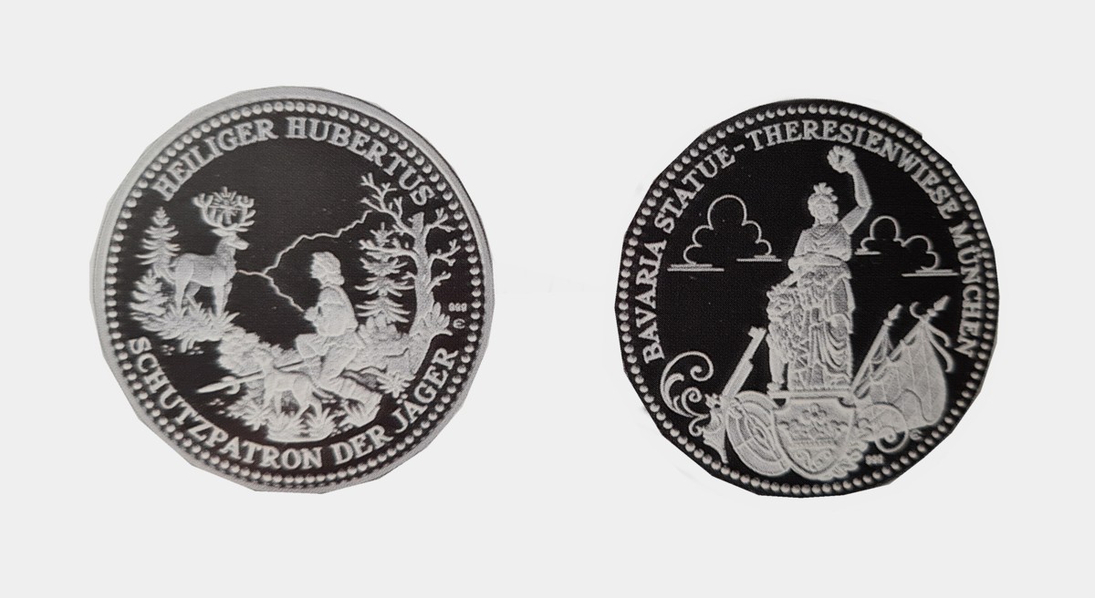 Medaille "Heiliger Hubertus - Schutzpatron der Jäger"