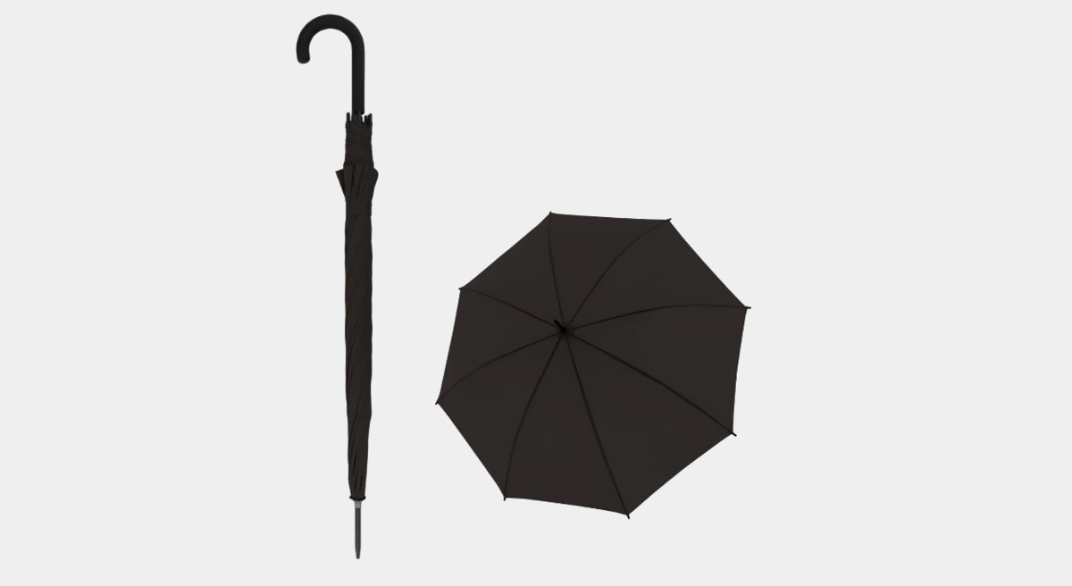 Schirm schwarz uni